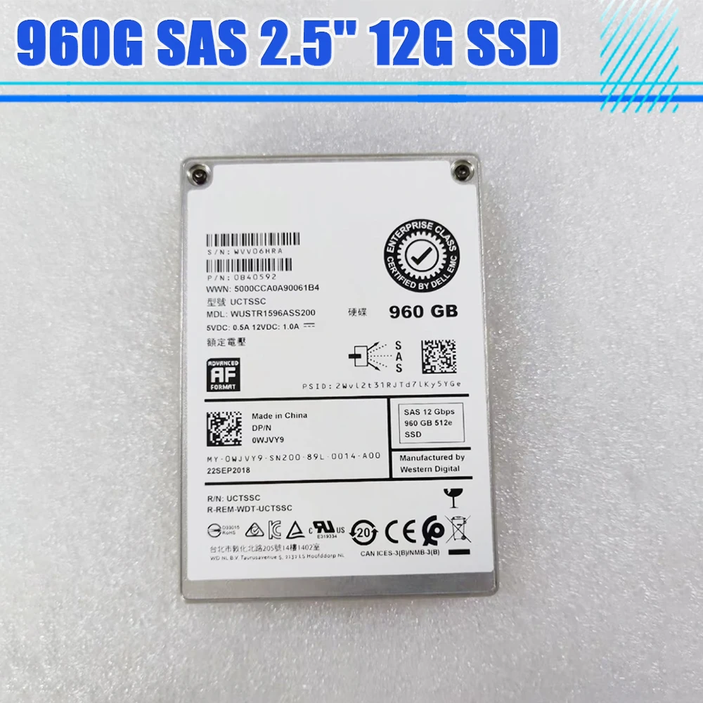 

Original 04YPVD 4YPVD 960G SAS 2.5'' 12G SSD Server Solid-State Drive For Dell For EMC