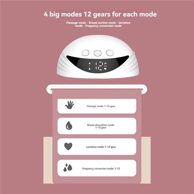 B24C-Home مضخة الثدي يمكن ارتداؤها مضخة الثدي جميع التلقائي مضخة الثدي المحمولة الحرة مضخة الثدي غير مؤلم #2