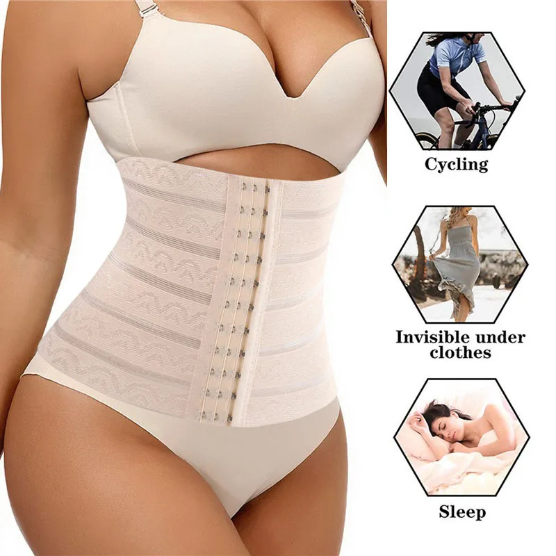 Fajas de entrenamiento de cintura para mujer, envoltura adelgazante, soporte posparto, faja plana para el vientre, corsé de cinturón envolvente para
