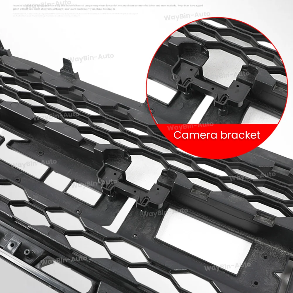 Raptor Front Grille For FORD RANGER 2022-2024 T9  MK4 PX4 High Version XLT WILDTRAK SPORT Grill with Led Light Upgrade Body Kits
