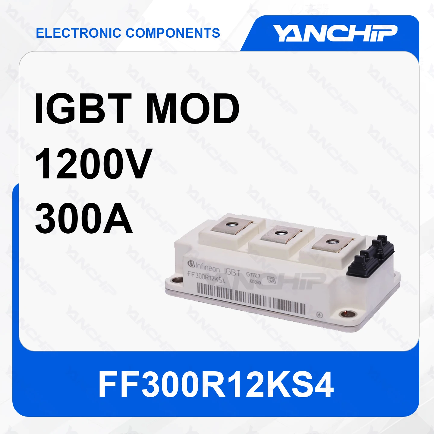 

IGBT MOD FF300R12KS4 1200V 300A 3.2V Fast short tail IGBT chip