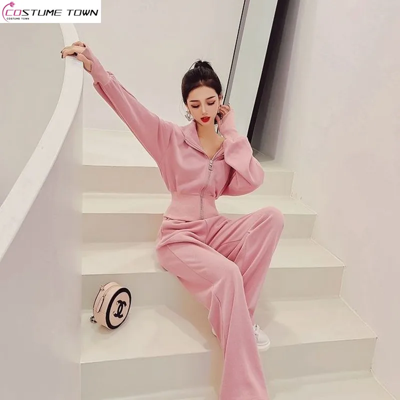 

New sportswear women's set autumn and winter Korean version loose casual two-piece set trendy