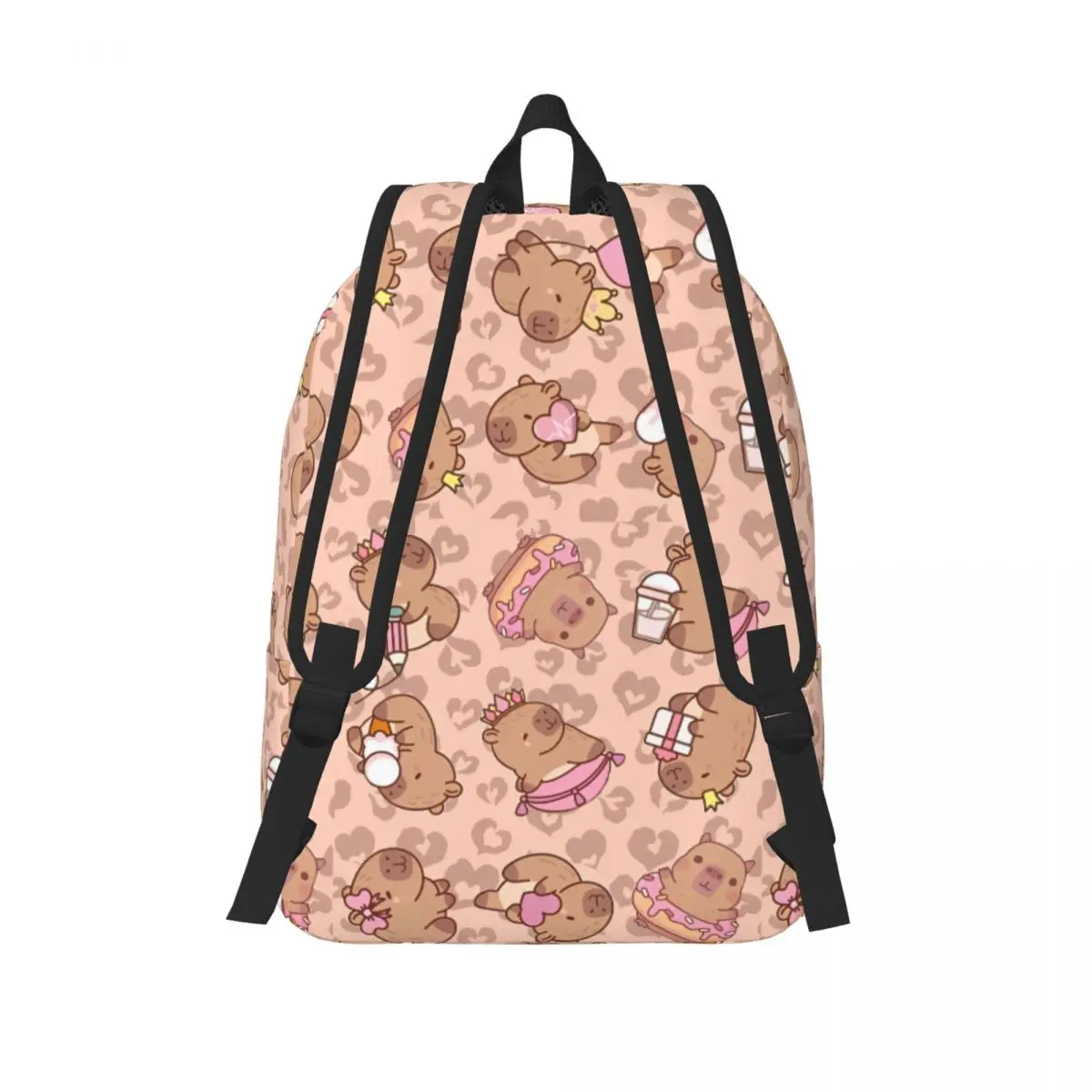 귀여운 카피바라 인쇄 배낭 캠핑 배낭 학생 미적 학교 가방 디자이너 큰 배낭