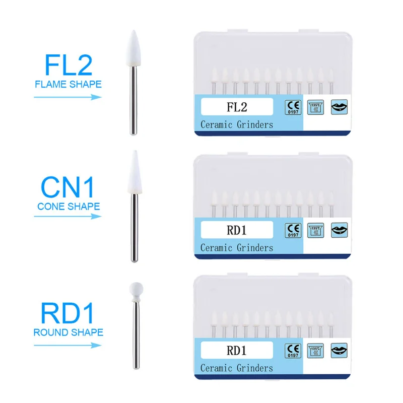 歯科用歯研磨石,ハンドルバー,天然コーン,歯科医用,パックあたり12個