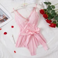 One-Piece Bodysuit Bandage Sexy Women Exotic Black Lace Patchwork Lingerie Bodysuit Back Open Bra Sexy Underwear - Image 4