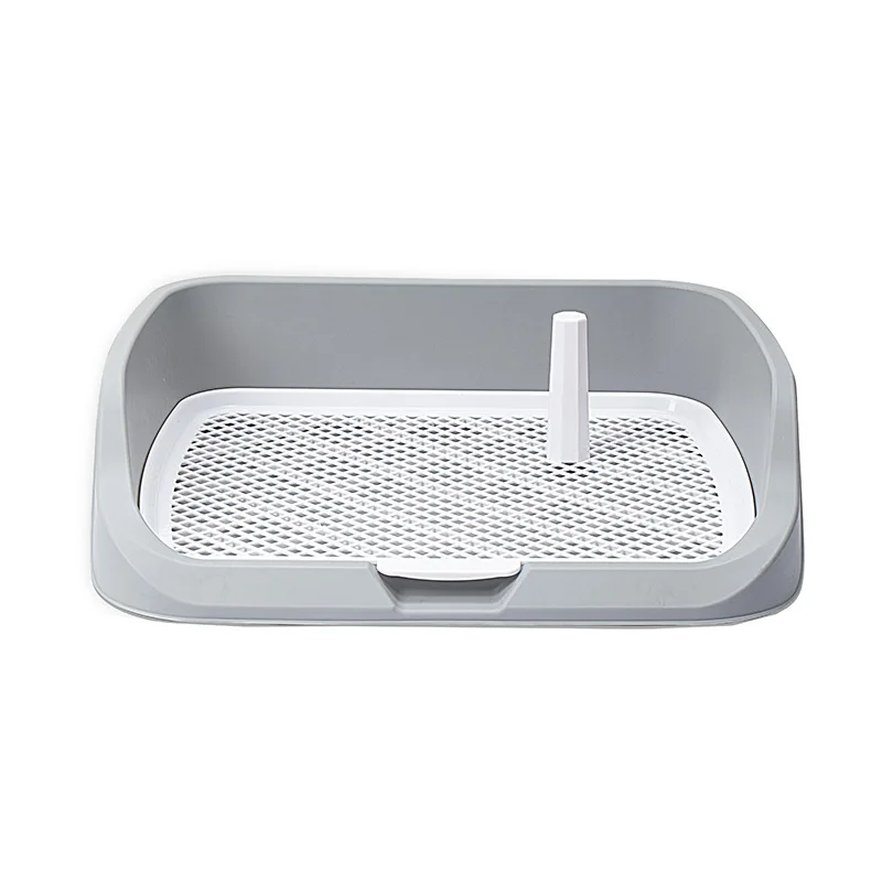 Plateau de toilette Portable en plastique pour chien, pot pour animaux de compagnie, urinoir d'entraînement, facile à nettoyer, treillis en maille antidérapant, fournitures de nettoyage pour chiot