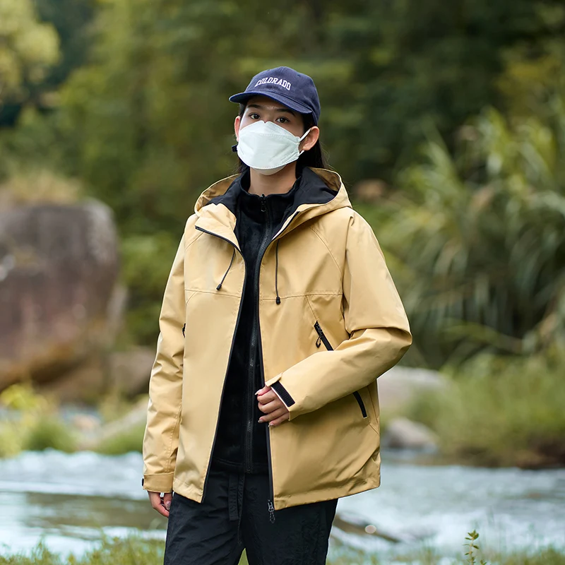 

Костюм для пары, куртка, весенне-осенняя ветровка для мужчин, осенний альпинистский костюм, уличный мужской костюм «три в одном», пальто