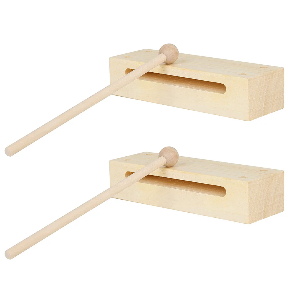

2 Sets Kids Musical Instruments Double Tone Bangzi Xylophone Sticks Aldult Wood Block Mallets Percussion Child