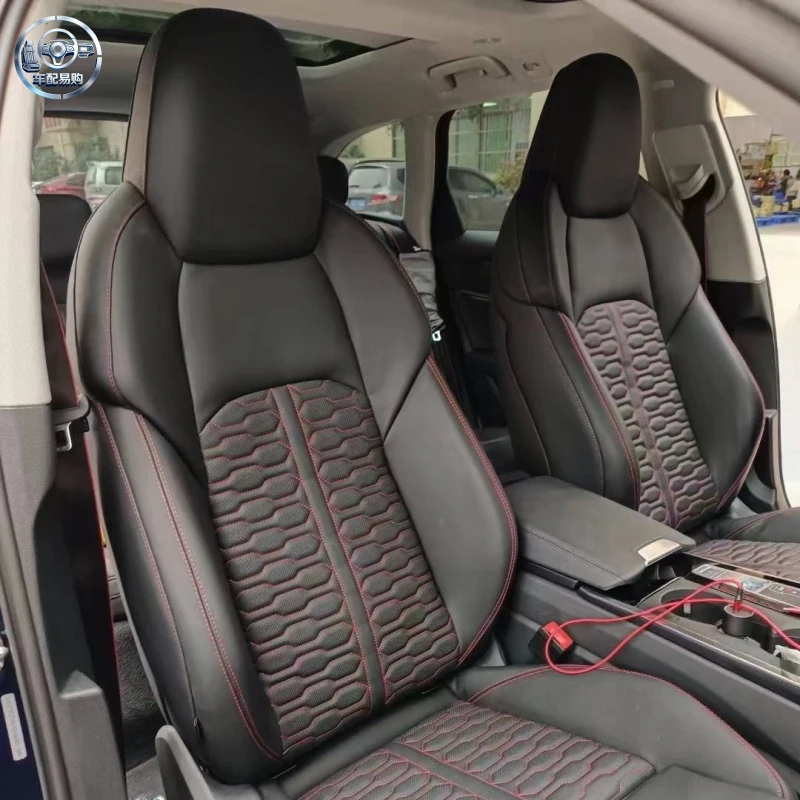 Custom Power Adjustable Sport Seats for Audi - Luxury Leather with Diamond Quilted Design