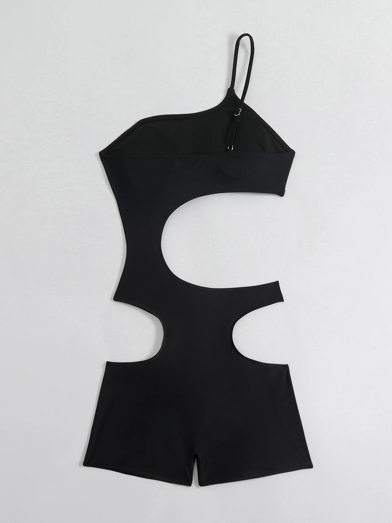 sexy black hollow out swimsuits one piece one shoulder shorts bodysuits bikinis bathing suit swimwear biquini tankini trikini