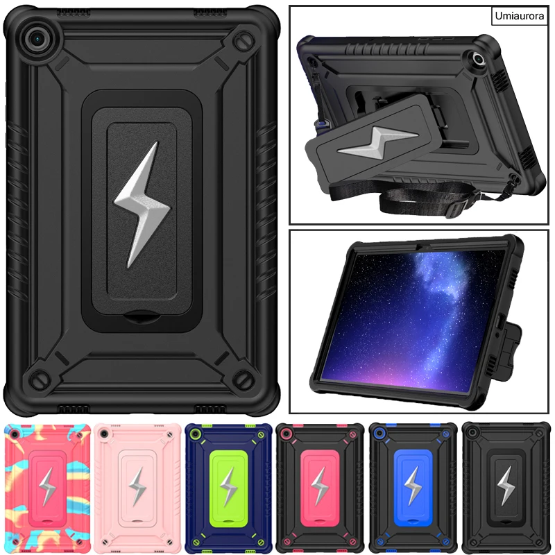 

For Lenovo Tab 10.1" 10.1 inch 2025 TB311FU TB311XU TB311XC Shockproof PC Tablet Case Stand Shoulder Strap Armor Cover Funda