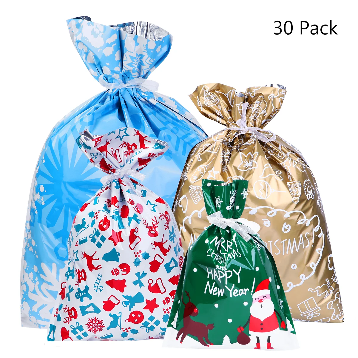 

Christmas Foil Candy Bags Style Gift Goody Treat The Gifts for Stocking Stuffers