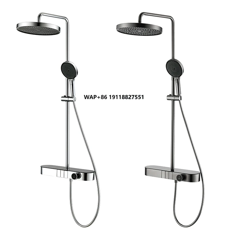 

Bathtub Faucet with Waterfall Spout Shower Mixer and Head Pause Spray Pattern