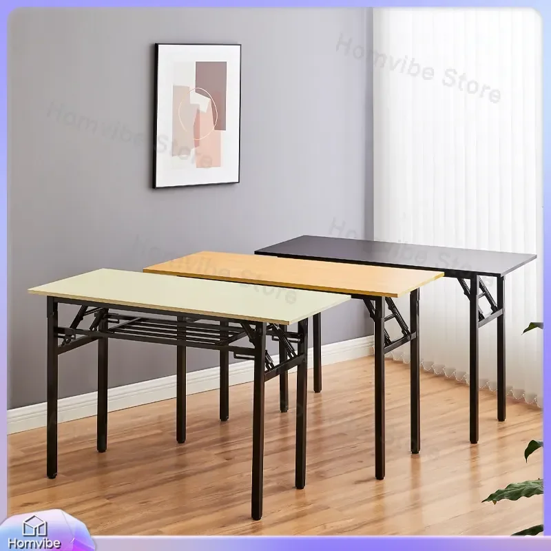 Simple Folding Table Rectangular Portable Training Desk for Outdoor Learning Meeting Long Dining Table Foldable
