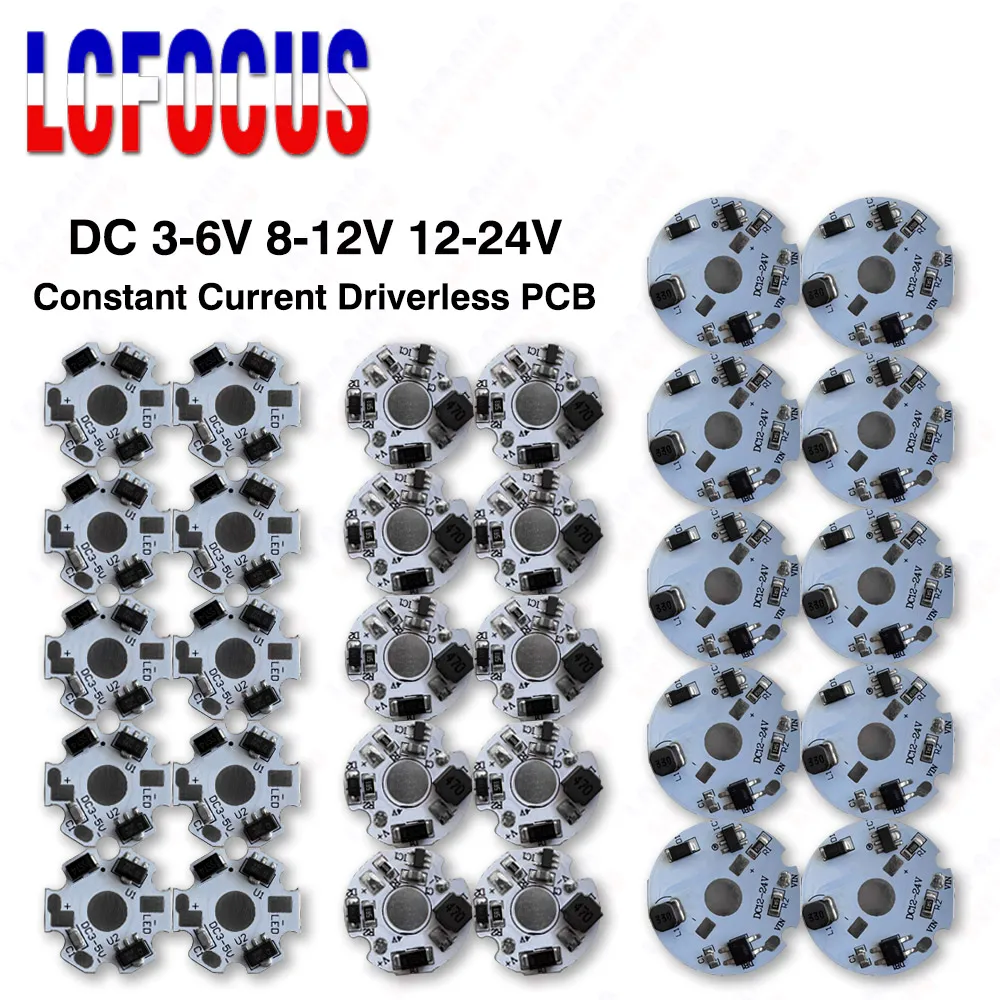 

DC 3В 3.7В 5В 12В 24В Алюминиевая печатная плата без драйверов Источник питания светодиодной драйвера постоянного тока для 1Вт 3Вт 5Вт Световые бусины
