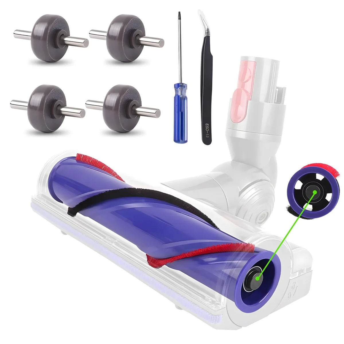 

Новый сменный комплект роликовых щеток для Dyson V7 V6 DC59 SV11 SV03 SV04 SV05 SV09, аксессуары для пылесоса с колесами