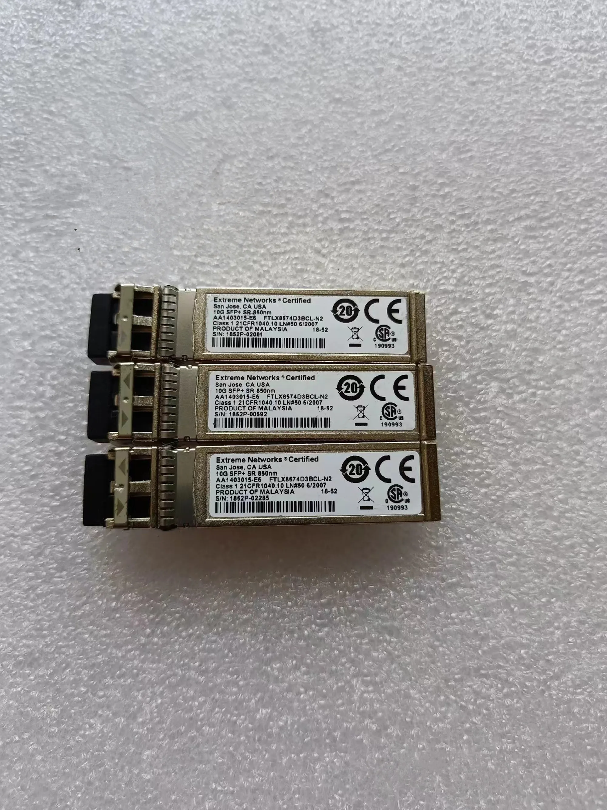 1PCS Extreme Networks 10G SFP+ SR 850NM FTLX8574D3BCL-N2 Extreme Networks Transceiver Sfp 10GB