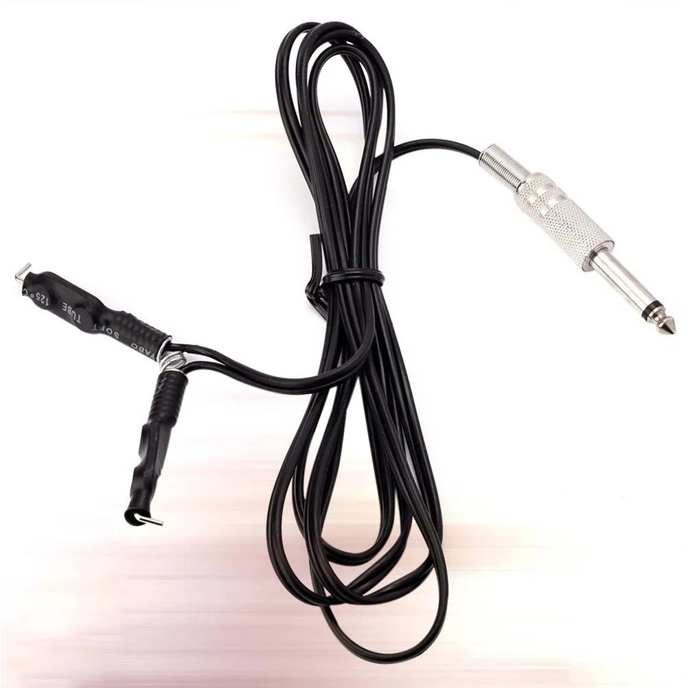 

1Pcs Black Silicone Clip Cord Wire Soft Flexible Fireproof High Resistant Connect Tattoo Machine Power Supply Clip Cords