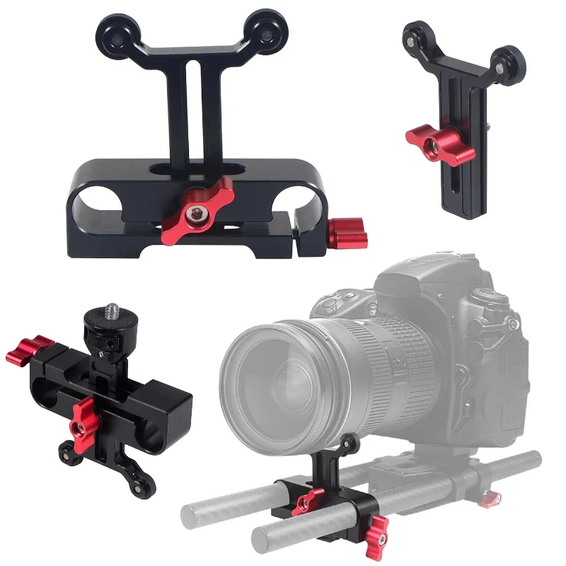 

Зажим для трубки 15 мм, универсальная опора объектива камеры DSLR, регулируемый Y-образный кронштейн, клетка, система Follow Focus, длинный держатель объектива