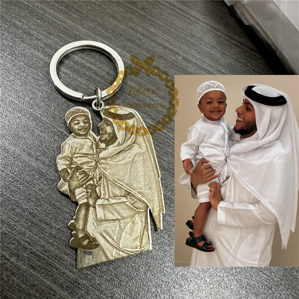 Custom Musli Family Keychain - Personalized with Family Photos Daily Reminder of Love: Custom Family Photo Keychain
