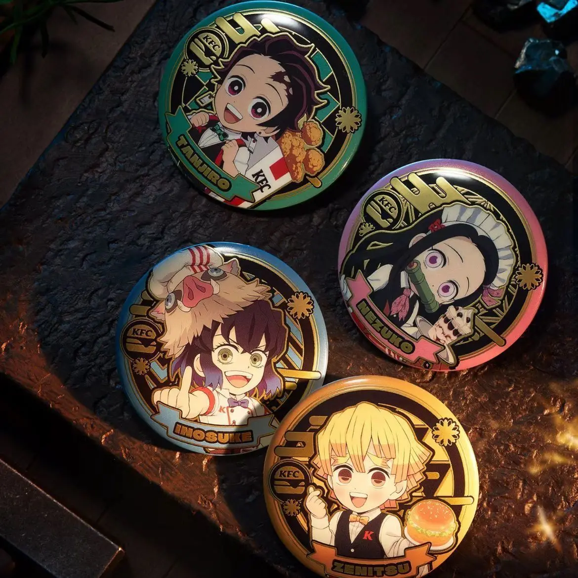 Animation Derivatives Badge Tanjirou Nezuko Zenitsu Inosuke Giyuu Shinobu Kyoujurou Uzui Tengen Exquisite Creative Present