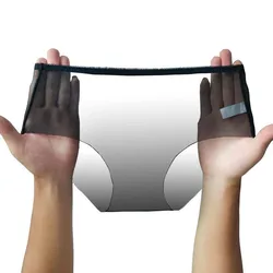 3pcs Mid Rise Waist Girls Seamless Underwear Breathable Sexy Transparent Panties Ladies Perspective Crotch Briefs