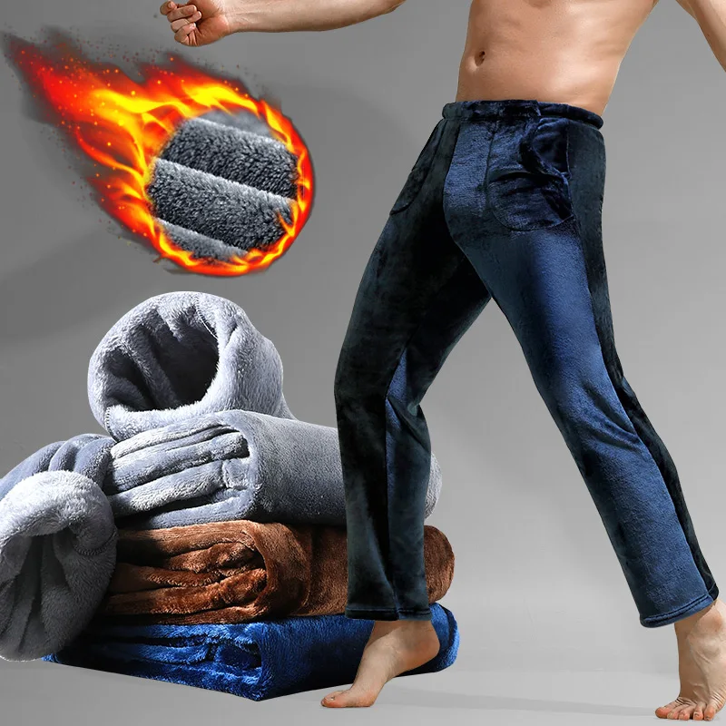 

Men's Thermal Sweatpants Thick Fleece Long Johns Men's Cold Clothes Underpants Man Pant Men Joggers Pantalones De Hombre