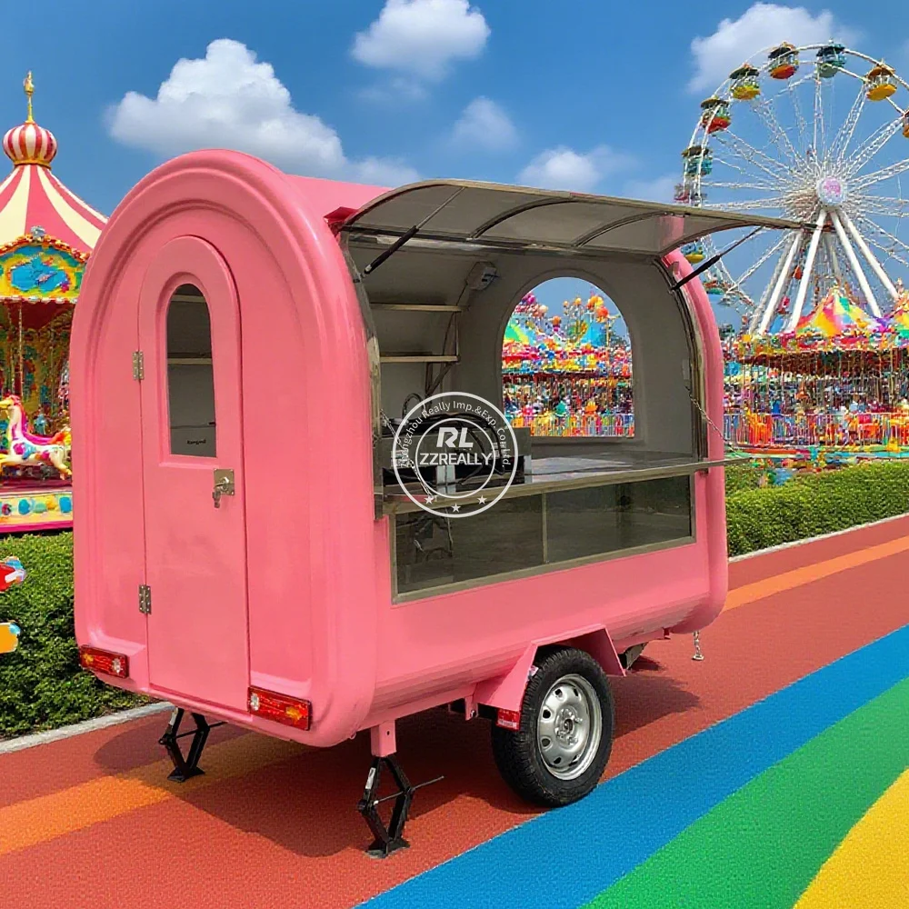 

Europe Standard Food Trailer Fully Equipped Ice Cream Cart Concession Food Truck With camper car accessories