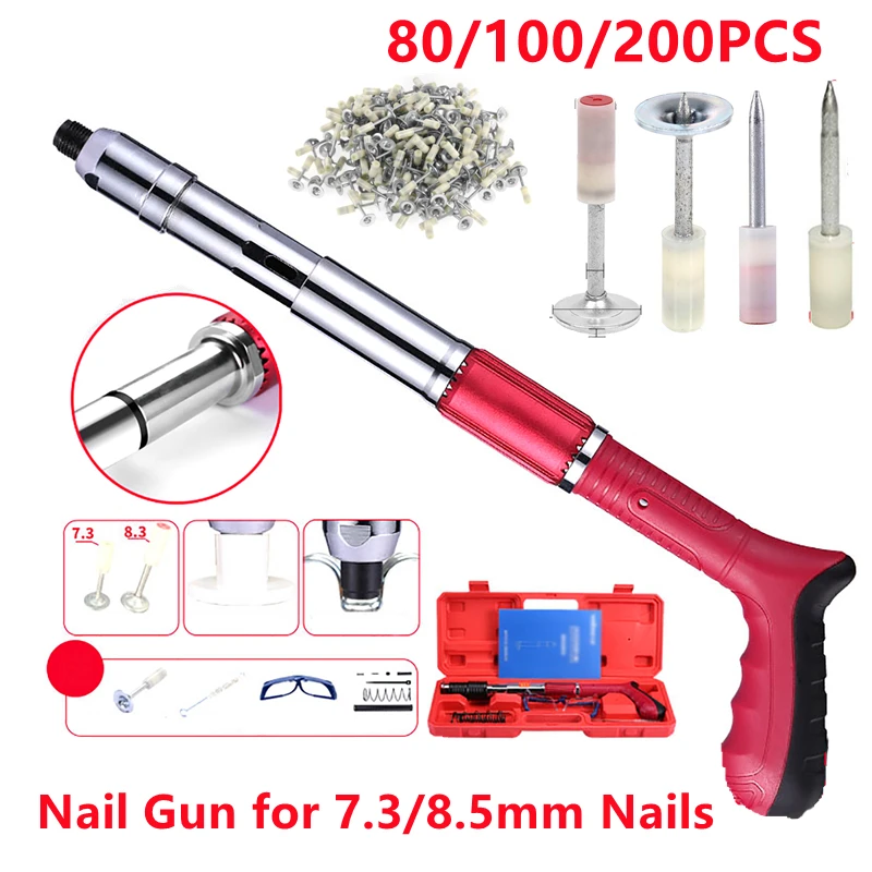 

Metalworking Rivet Nail Gun Labor-saving Steel Tufting Gun Tool Concrete Wall Anchor Wire Slotting Device Adjustable 4 Gears