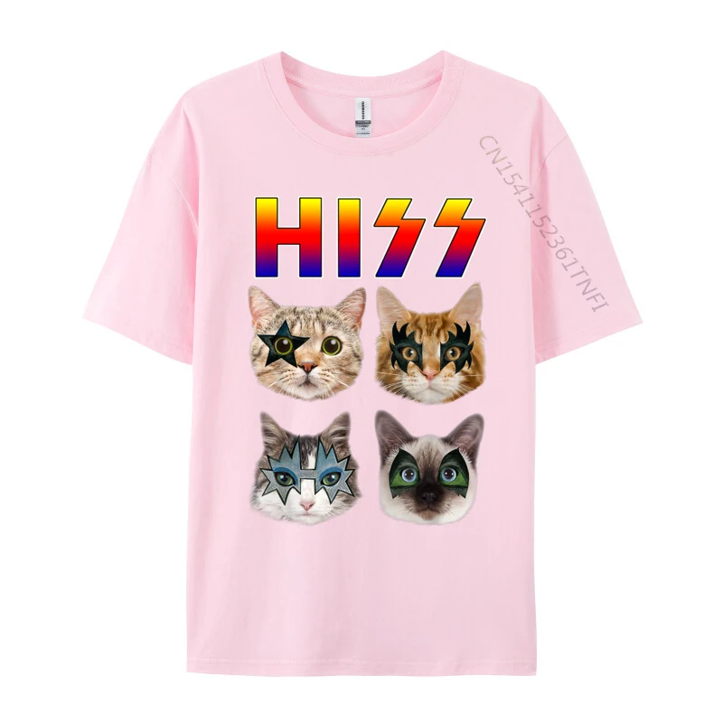 Hiss Funny Cats Summer Gift Tops Shirt For Men Fitted Fall Cotton Men Tshirt Birthday T-Shirt Wholesale