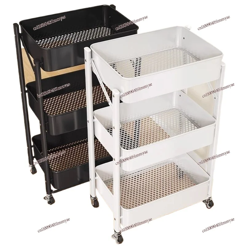 

Foldable Trolley Snacks Multi-layer Rack