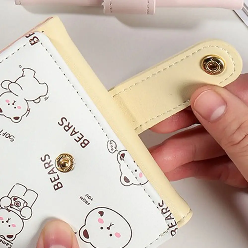 Винтажный 3-кратный мини-кошелек для монет с несколькими слотами, милый котенок, собака, держатель для кредитных карт, кошелек из искусственной кожи, сумка для денег