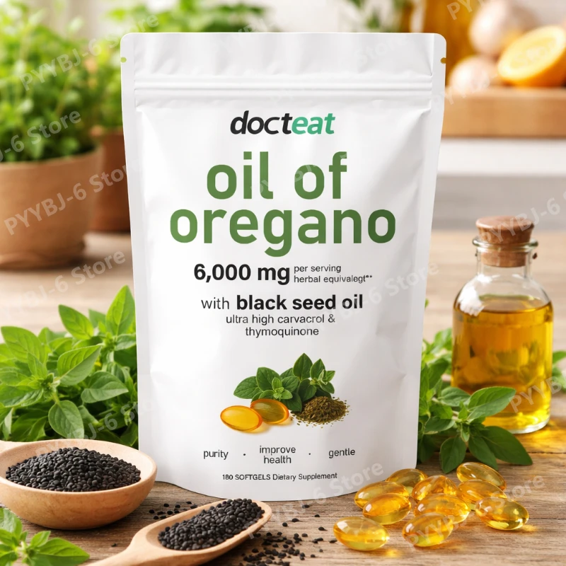 

Oregano Oil Capsules Daily Wellness Supplement for Adults and Families 180 Softgels Digestive Immune Support
