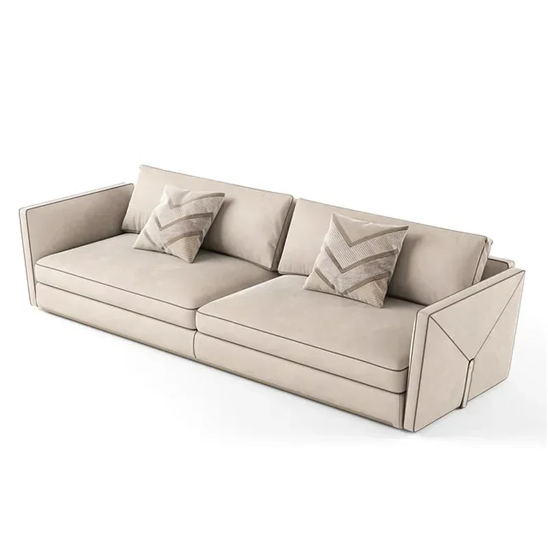 Frosted leather envelope sofa