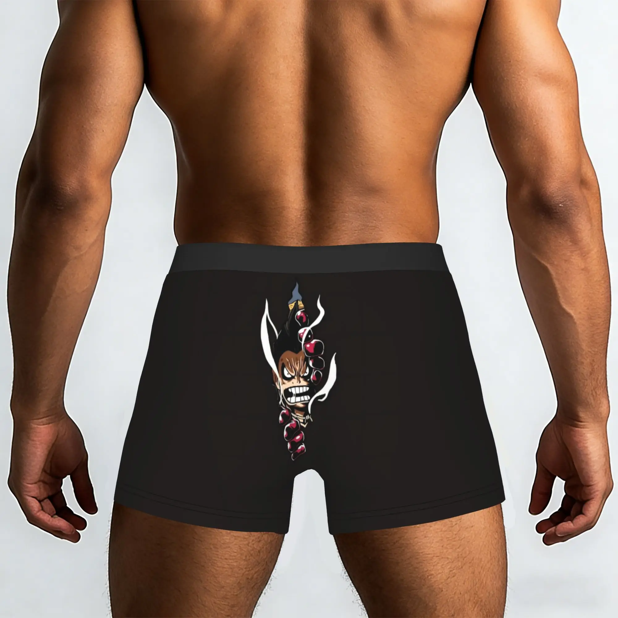 Luffy in Gear Fourth One Piece Underpants Homme Panties Male Underwear Print Shorts Boxer Briefs