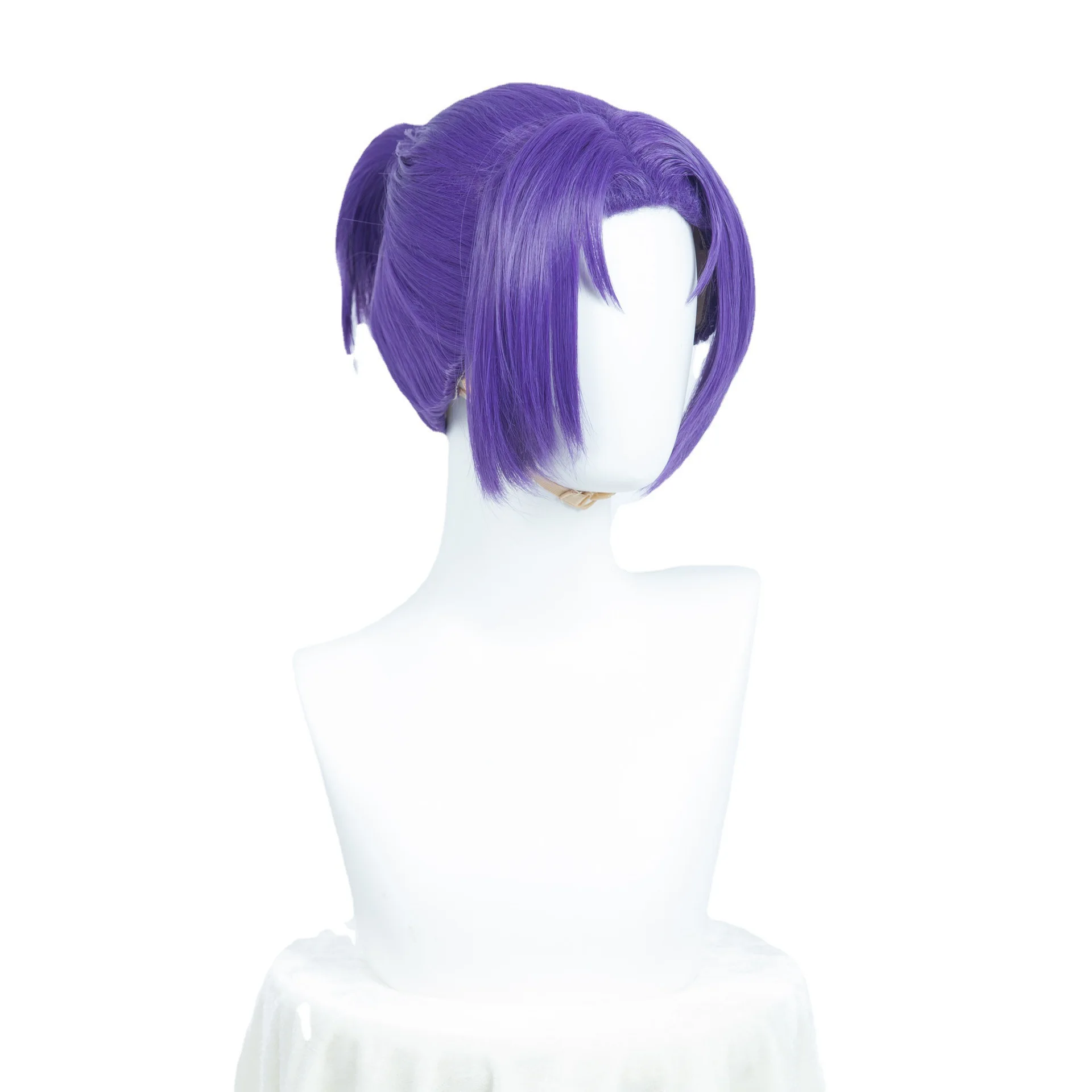 Peluca de cosplay de Mikage Reika de prisión azul, peinado morado de una sola pieza de parte media, cabello falso de cosplay de anime