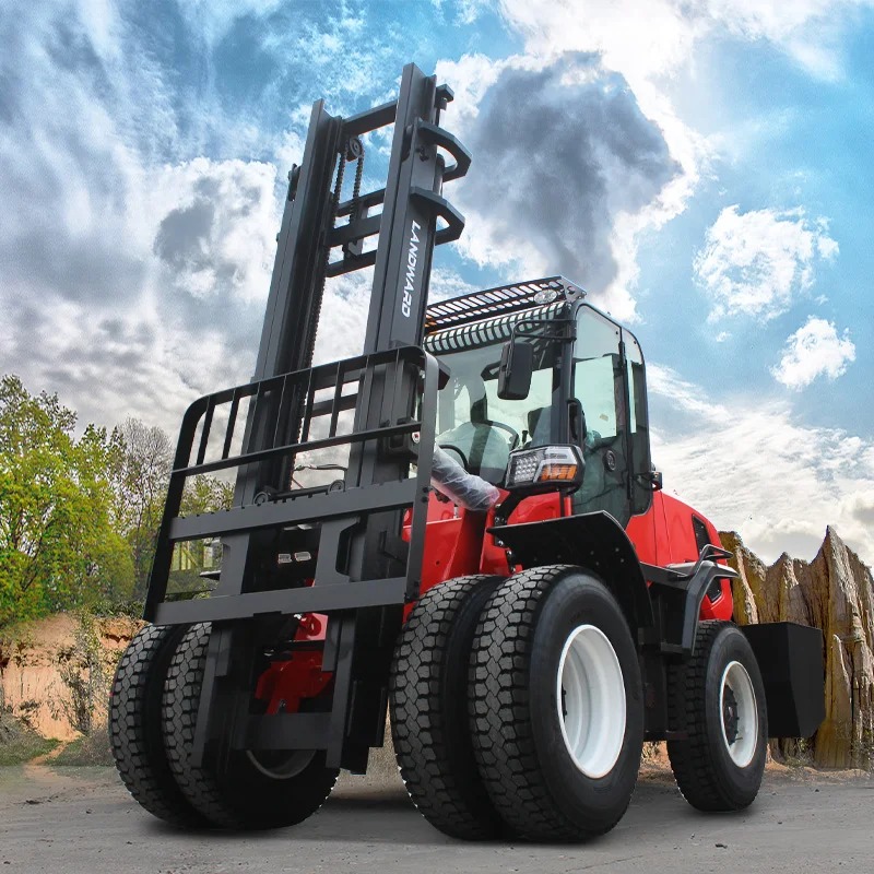 All-In-One All-Terrain Off-Road Forklift 4wd Forklift Euro 5 EPA YUNNEI Engine Forklift Customized Lifting Height Free Delivery
