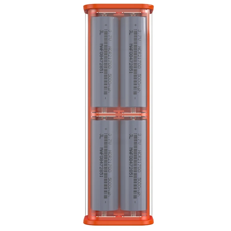 21700 Battery Storage Box 4 Slots DIY Power Bank Box For 21700 Charger Dual USB Output Typec Input