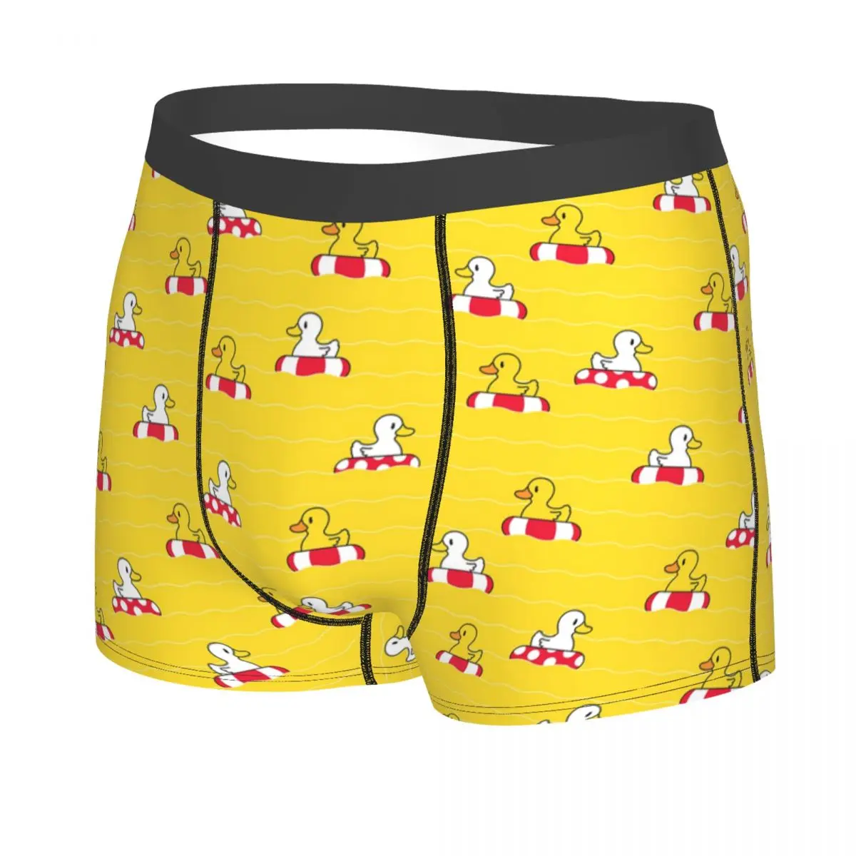 Custom Male Fashion Cartoon Rubber Duck Underwear Boxer Briefs Breathable Shorts Panties Underpants