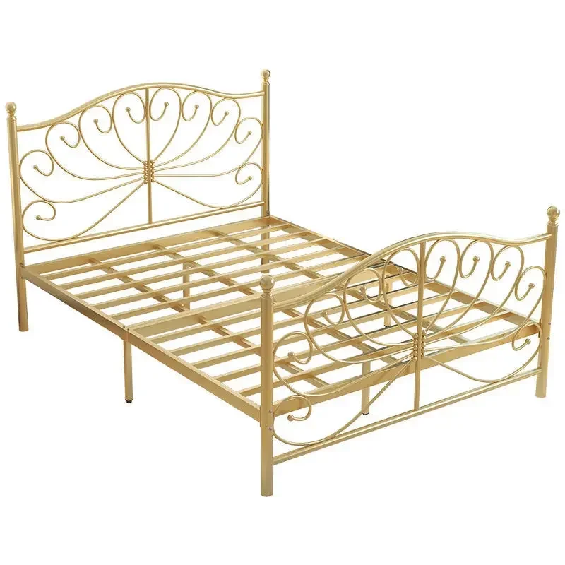 Ins Internet celebrity iron Modern simple princess bed Thickened wrought iron Single double 1.5 iron frame bed