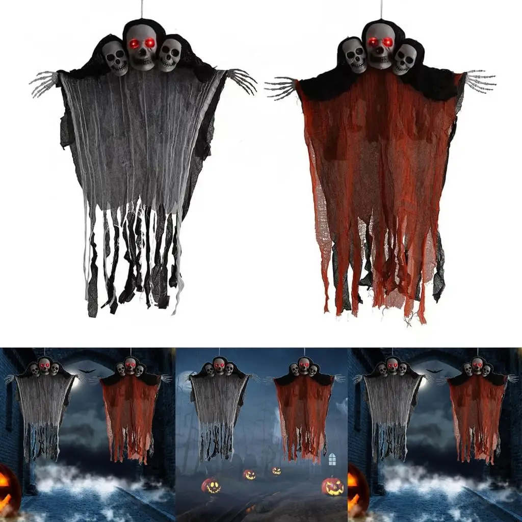 

Realistic Hanging Specter Delicate Lifelike Ghost Pendant Halloween Apparition Decor Soul Chilling Motion Terror Atmosphere