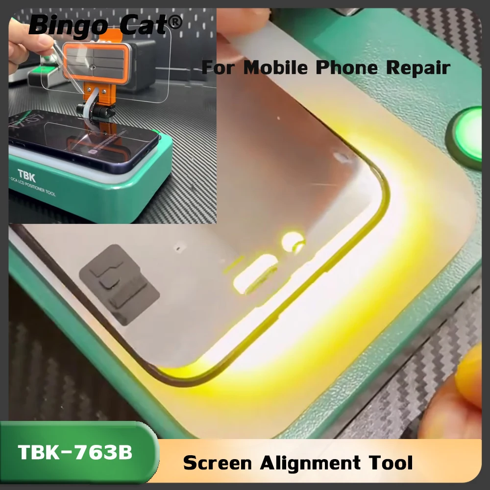 TBK-763B Built-in Vacuum Pump Alignment Fitting Position Machine For Mobile Phone OCA Outer Glass Tempered Film Laminate Tool