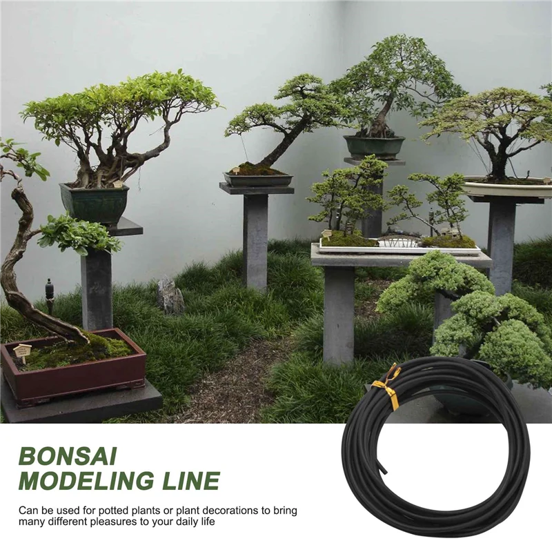 

10 Rolls Bonsai Wires Anodized Aluminum Bonsai Training Wire in 5 Sizes - 1.0 mm, 1.5 mm, 2.0 mm, 2.5 mm, 3.0 mm Black