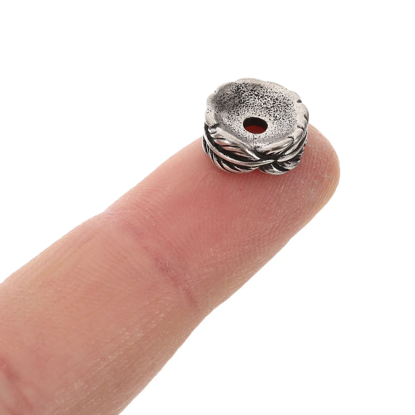 

3pcs Plumage Spacer Beads Copper Loose Barrel Charms Large Hole Vintage Metal Beads For Jewelry Making Diy Crafts