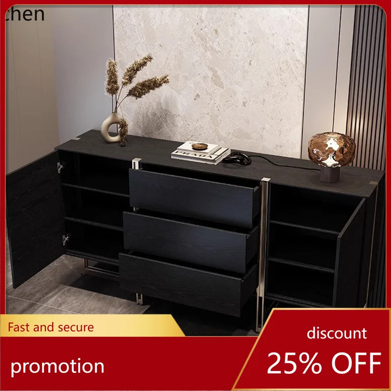 

HXL Solid Wood Entryway Cabinet Living Room Partition Decorative Side Cabinet Storage