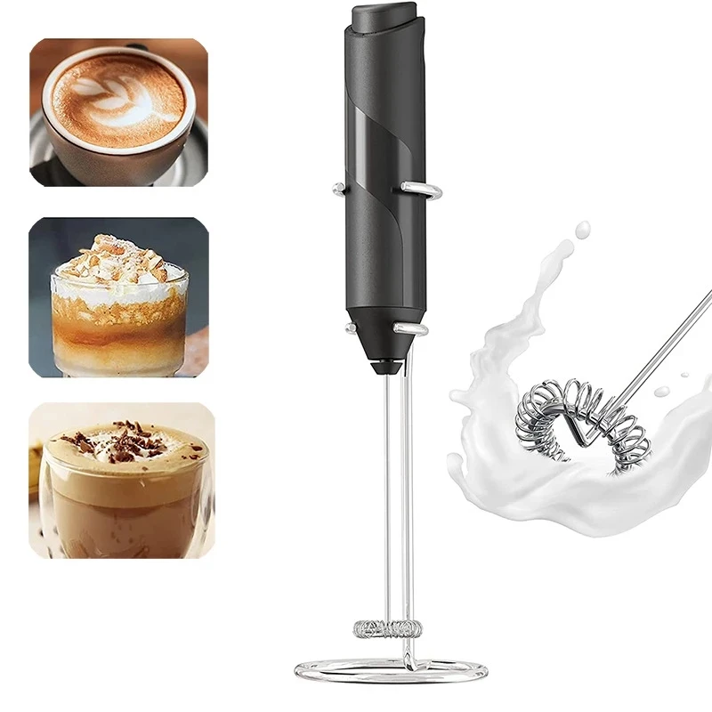 

Electric Milk Frother Rechargeable Foamer Coffee Foam Egg Beater Stirrer Mini Portable Blender Beverage Mixer Kitchen Whisk Tool