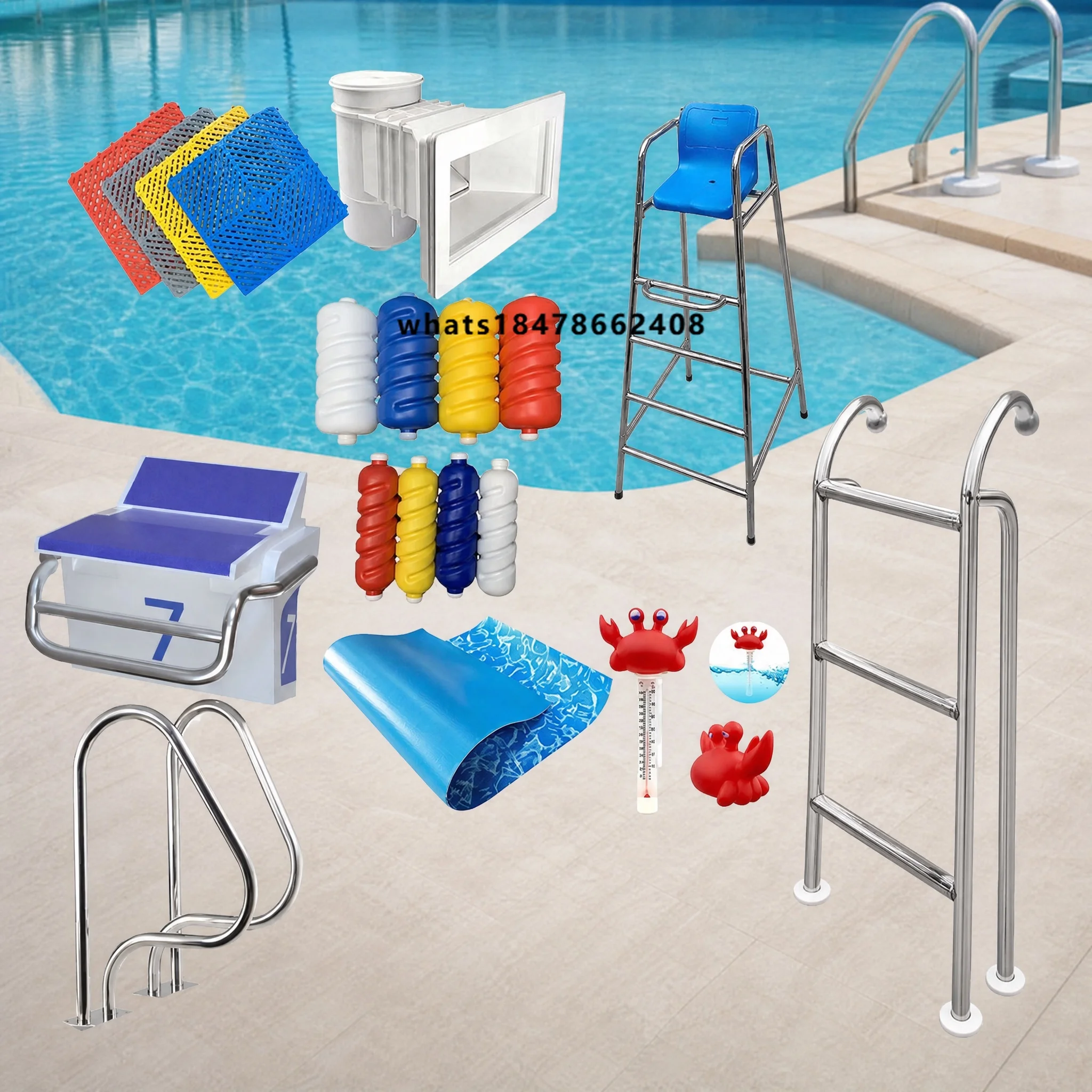 Wholesale Huaxi Brand PE ABS Complete Pool Maintenance Set Includes Pump Ladder Cleaner Waterfall Tools for Outdoor Use