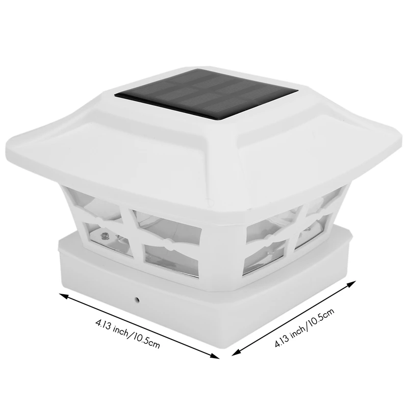 Solar Post Cap Luzes LED, 2 Modos de Iluminação, Baralho Cerca, Branco Quente, 4x4 Postes De Madeira, Decoração do Jardim, 2X
