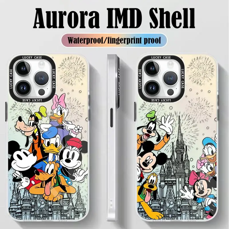 Mickey Minnie Goofy Donald Daisy Duck Phone Case for Redmi Note 12 11 Pro Plus 10 9 9S 8 12C 9A 9C POCO X3 NFC Iridescent Funda