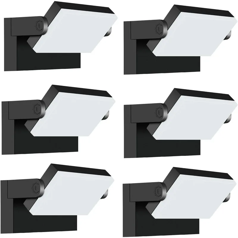 LEDMO Outdoor LED Flood Lights - 60W Black 360 Adjustable Head Exterior Lighting Fixture 5000K Waterproof